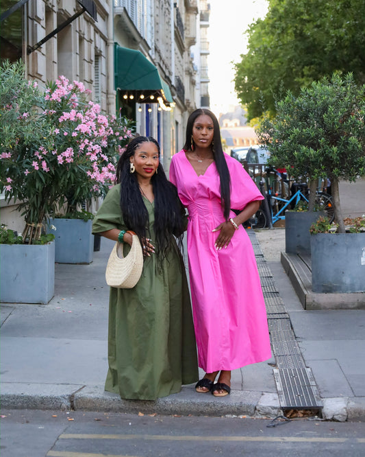 Robe kaki à nouer à la taille