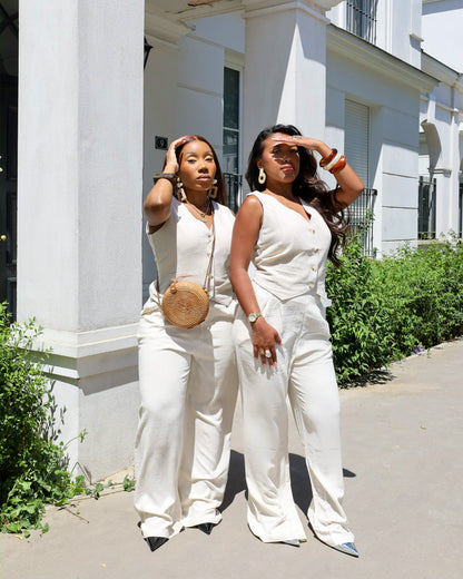 Ensemble de tailleur élégant en lin